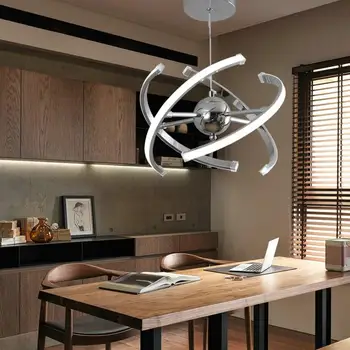 Globul de LED Mingea de Lumină Pandantiv Modern Placat cu Crom bucătărie Lampa de luat Masa Cameră Agățat de Iluminat Reglabil APP de la distanță estompat DIY