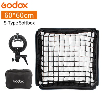 Godox 60*60cm Grila Fagure Softbox + S de tip Suport de Montare Bowens Kit de Montare pentru GODOX TT600 YONGNUO YN560III TRIOPO Flash