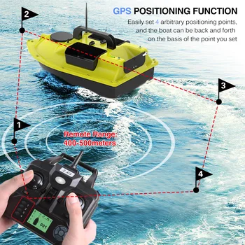 GPS Momeală de Pescuit cu Barca cu 3 Momeala Recipiente Automate Barca de nadit cu 400-500M de la Distanță Gama