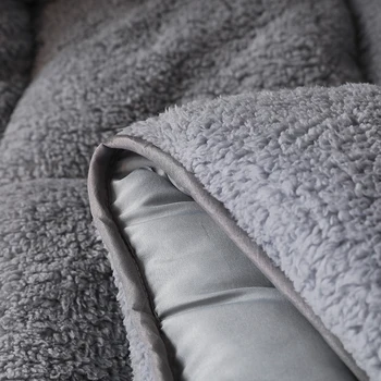 Gri Cald Iarna Qulit Cașmir Fular Fleece Moale Îngroșa Pături Plapuma Cu Umplutura 150*200 cm Albastru lenjerie de Pat Textile de Casa