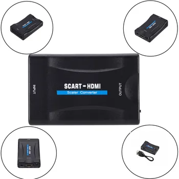 Grwibeou 1080P Scart La HDMI Convertor Audio-Video Adaptor Pentru HDTV Sky Box-STB Pentru Smartphone TV HD DVD cele mai Noi Scart La HDMI