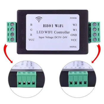 H801 RGBW WiFi Controler cu LED-uri Pentru RGBW Led Strip Lumini DC5-24V Intrare 4 Canale X 4a Ieșire Controler cu LED-uri