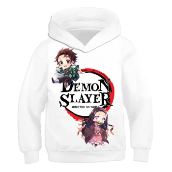 Haine de toamna Baieti Mari 6 La 19 Ani Demon Slayer 3d Hanorace Moda Drăguț cu Glugă Fata Kimetsu Nu Yaiba Anime Plus Dimensiune
