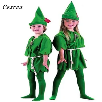 Halloween Peter Pan Adult Cosplay Costum copii costum de Crăciun Costum Rochie forwomens Mens Părinte-copil ciorapi de crăciun