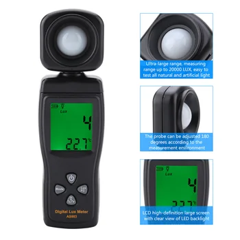 Handheld AS803 Luxmetru Digital Light Meter Lux Meter Fotometru Uv Metru UV Radiometer LCD Luxmetru Illuminometer Fotometru