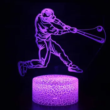 Hochei pe gheață temă 3D Lampa LED lumina de noapte în 7 Culori Schimba starea de Spirit Touch Lampa cadou de Crăciun Dropshippping
