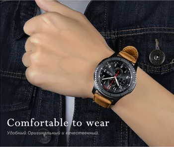 HOCO 22mm Piele naturala de Înlocuire Trupa Pentru Samsung Gear S3 Ceas Inteligent Compatibil Cu Viteze S3 Frontieră Galaxy Watch 46mm