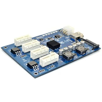 HOT-PCI-E X1 La 4PCI-E X16 Expansiune Kit de la 1 La 4 Port PCI Express Comutator de Multiplicare HUB 6pini Sata USB Riser Card pentru BTC Miner Km