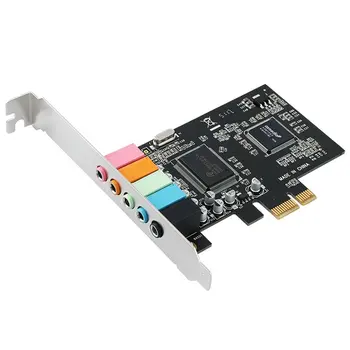 Hot-PCIe placa de Sunet 5.1, PCI Express Surround 3D Audio Card pentru PC, cu Mare Sunet Direct de Performanță & Low Profile Bracket