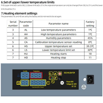 HTMC-7 Automate de Oua Incubator DIY Temperatură Constantă de Incubație a Ouălor, Cutie Accesorii Ou Incubator Controller Accesorii