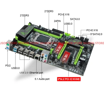 HUANAN ZHI X79 despre lga2011 placa de baza CPU Xeon E5 2670 C2 2.6 GHz cu cooler RAM 32G(4*8G) 1600 RECC 3.5' SATA 1TB HDD GTX1050Ti 4G