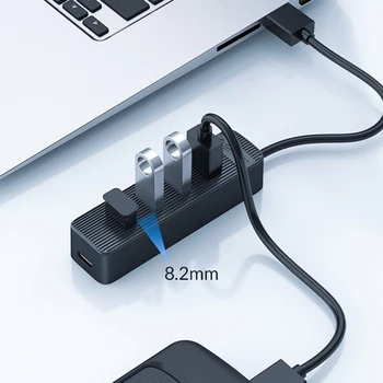 HUB USB 3.0 Splitter 4 Porturi Extender de Mare Viteză de Tip C Alimentat pentru ORICO TWU3-4A Informatice de uz Casnic, Piese de Siguranță