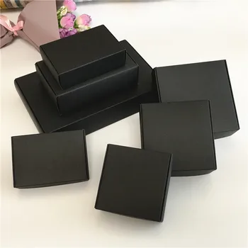 Hârtie neagră Cutie de Cadou Pachet misterios Bomboane Favoruri de afișare de Ambalare Cutie de bijuterii de Stocare de Caz Cutii de carton