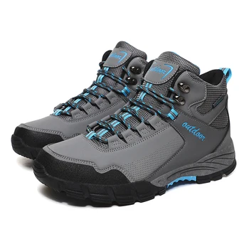 Iarna Zapatos De Seguridad Bărbați în aer liber, Drumeții Cizme Tesatura de Bumbac Bază de Curea Glezna Hombre ping Pantofi Mari Size39-48