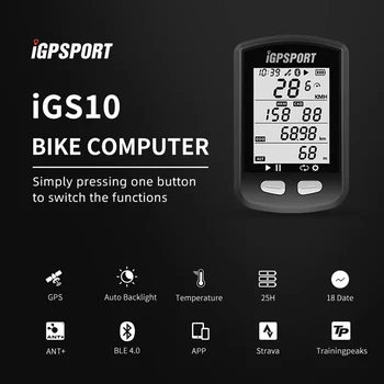 IGPSPORT Calculator de Biciclete IGS10 ANT+ și Bluetooth 4.0, Impermeabil IPX6 Wireless GPS Computer de Ciclism Vitezometru Bicicleta Senzorul de Cadență