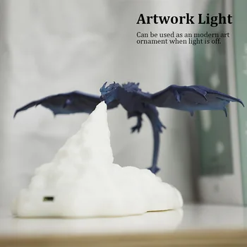 Imprimate 3D LED Dragon Lampa Figura Anime Copii, Masă de Noapte, Lumina de Interior pentru Casa Dormitor Decor de Vacanță pentru Copii Cadouri