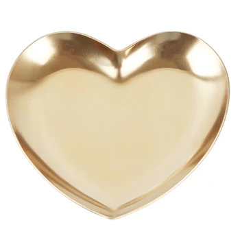 Inima În Formă De Bijuterii Farfurie De Servire Tavă De Metal De Depozitare Ornamente Decor Aranja Ceai De Fructe Tava Pentru Decor Acasă