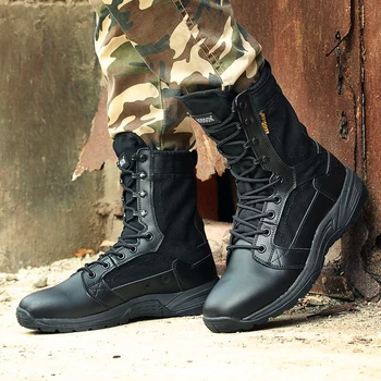 IODSON Primăvara Și Toamna Pantofi pentru Bărbați Forțele Speciale de Luptă Deșert Tactice Militare Cizme Cizme de Siguranță Respirabil Cizme Militare