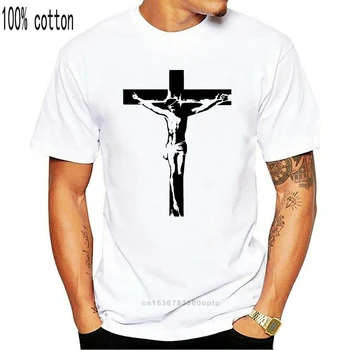 Isus, Domnul Și Mântuitorul Pe Cruce Elegant Bărbați (Femeie Disponibile) Tricou Alb Topuri Nou Unisex Amuzant Tricou