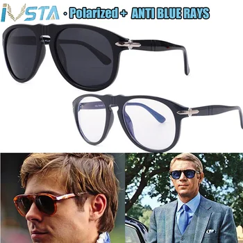 IVSTA de Lux Clasic Vintage Pilot Steve Stil de ochelari de Soare Polarizat 007 Oameni de Conducere de Brand, Design de Soare anti blue light ochelari