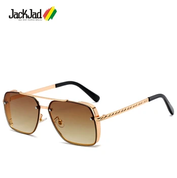 JackJad 2020 Moda Barbati Cool Pătrat Pilot Stil Nituri Ochelari De Soare Vintage Gradient De Design De Brand Ochelari De Soare Oculos De Sol 2841