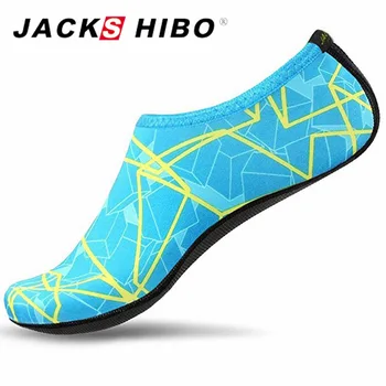 JACKSHIBO Apă de Vară Pantofi pentru Femei Plus Dimensiune Aqua Beach Pantofi Femei cu Dungi Colorate, de Mare Înot Pantofi zapatos de mujer