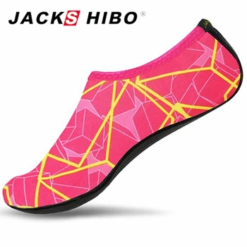 JACKSHIBO Apă de Vară Pantofi pentru Femei Plus Dimensiune Aqua Beach Pantofi Femei cu Dungi Colorate, de Mare Înot Pantofi zapatos de mujer