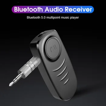 JaJaBor Bluetooth 5.0 Receptor AUX Car Kit Hands Free Asteptare 3.5 mm AUX Jack Audio Wireless A2DP Muzica Receptor Audio Adapter