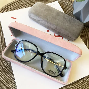 JASPEER 50PCS ochelari de Soare Caz /Sac/Pânză Logo-ul Personalizat Pachet Ochelari de vedere Femei Sau Bărbați Caz Roz Culoare Gri Cutie Container