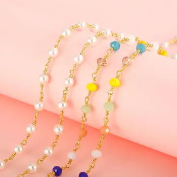Kalen Design Elegant, Plin De Culoare Margele Mici Proaspete Colier Si Cercei Set Bijuterii Din Oțel Inoxidabil Pentru Femei
