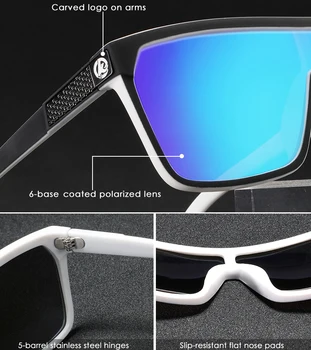 KDEAM Oglindă supradimensionată Scut Bărbați ochelari de Soare Polarizat & protecție UV400 Ochelari de Soare Femei Vintage windproof Ochelari KD803