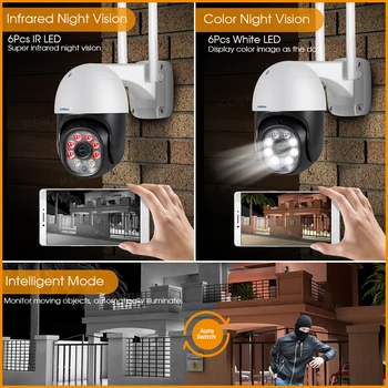 Kerui N9 2MP PTZ de Urmărire Automată WiFi Camera IP de Detectare a Mișcării de Securitate Acasă de Supraveghere CCTV aparat de Fotografiat în aer liber