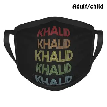 Khalid Numele-Khalid Curcubeu De Culoare Multi Cadou Pentru Familie Și Prenumele Khalid Numele Pm2.5 Anti Praf DIY Reutilizabile Masca de Fata Khalid Khalid