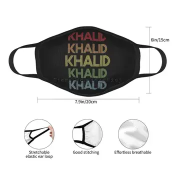 Khalid Numele-Khalid Curcubeu De Culoare Multi Cadou Pentru Familie Și Prenumele Khalid Numele Pm2.5 Anti Praf DIY Reutilizabile Masca de Fata Khalid Khalid