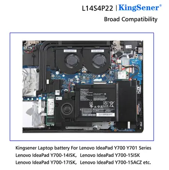 KingSener L14S4P22 Baterie Laptop Pentru Lenovo IdeaPad Y700 Y701 Y700-17iSK Y700-15ISK Y700-15ACZ 5B10H22084 L14M4P23 4050mAh