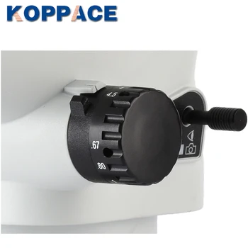 KOPPACE 6.7 X-45X Mărire Microscop Stereo Trinocular Obiectiv 0,5 X Interfață de aparat de Fotografiat Cu Mărire Funcție de Blocare