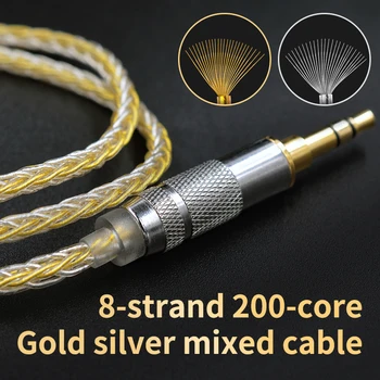 KZ Oficial Căști Aur, Argint Amestecat Upgrade placat cu cablu de sârmă Căști pentru KZ Original ZSN ZS10 Pro AS10 AS16 ZST ES4 ZSN