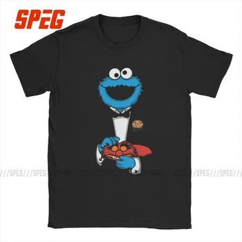La Cookiefather Barbati Tricou Cookie Monster Casual Tricouri cu Maneci Scurte Rotund Gat T-Shirt din Bumbac Idee de Cadou de Îmbrăcăminte