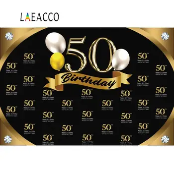 Laeacco Baloane Happy 30 40 50 60-a Aniversare a Partidului Sărbătoare Poster Foto Portret de Fundal Fotografie Fundal Photocall