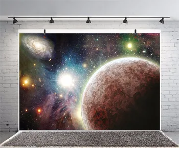 Laeacco Universul Înstelat Planeta Stele Sclipici Copil Fotografice Fundaluri Personalizate Fundaluri De Fotografie De Studio Foto