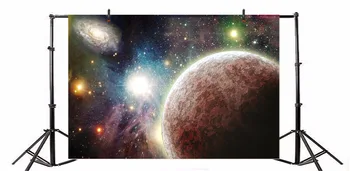 Laeacco Universul Înstelat Planeta Stele Sclipici Copil Fotografice Fundaluri Personalizate Fundaluri De Fotografie De Studio Foto
