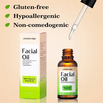 LAGUNAMOON Organice Naturale Ulei Facial Anti-Aging Crema Fata Roșeață Relief Hrană de Îngrijire a Pielii 30ML