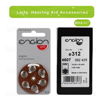 Laifa Engion 60PCS auditiv Baterii A312 312A ZA312 312 PR41 S312, 60 BUC Baterie Zinc-Aer 312/A312