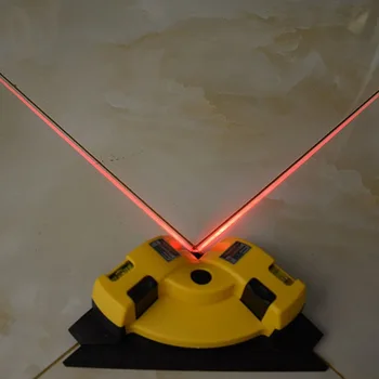 Laser Unghi Drept cu Laser la Nivelul Solului Orizontală Metru Portabil cu Laser Instrument pentru Podea, Perete Șablon din Lemn Instrument de Măsurare