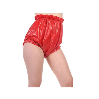 Latex Iubitorii de pantaloni Scurți Sexy Cauciuc Chiloți pentru Femei Talie Mare Red Slip Dimensiuni poate fi personalizat