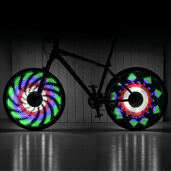 LEADBIKE Impermeabil Biciclete Vorbit Lumina 64 Led-uri de 30 de Modele de Dublu Partea de Afișare Anvelope de Biciclete Lumina Ciclism Fierbinte Roată de Lumină