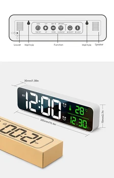 LED Digital Ceas cu Alarmă Ceas Pentru Dormitoare Masă Digital Amânare Electronice USB Desktop Oglindă Ceasuri de Acasă Decorare Tabelul 1 BUC