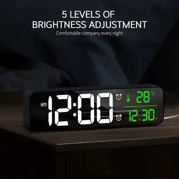LED Digital Ceas cu Alarmă Ceas Pentru Dormitoare Masă Digital Amânare Electronice USB Desktop Oglindă Ceasuri de Acasă Decorare Tabelul 1 BUC