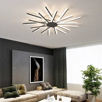 LED Lumina Plafon Multi-cap de Aur Negru Creative Acrilice Fier Panoul de Lumina Living, Dormitor, Sala de Mese Modern Decor Acasă