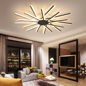 LED Lumina Plafon Multi-cap de Aur Negru Creative Acrilice Fier Panoul de Lumina Living, Dormitor, Sala de Mese Modern Decor Acasă